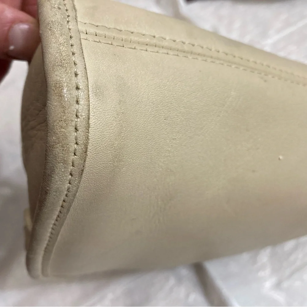 Coach vintage cream “bone” leather kimball bag